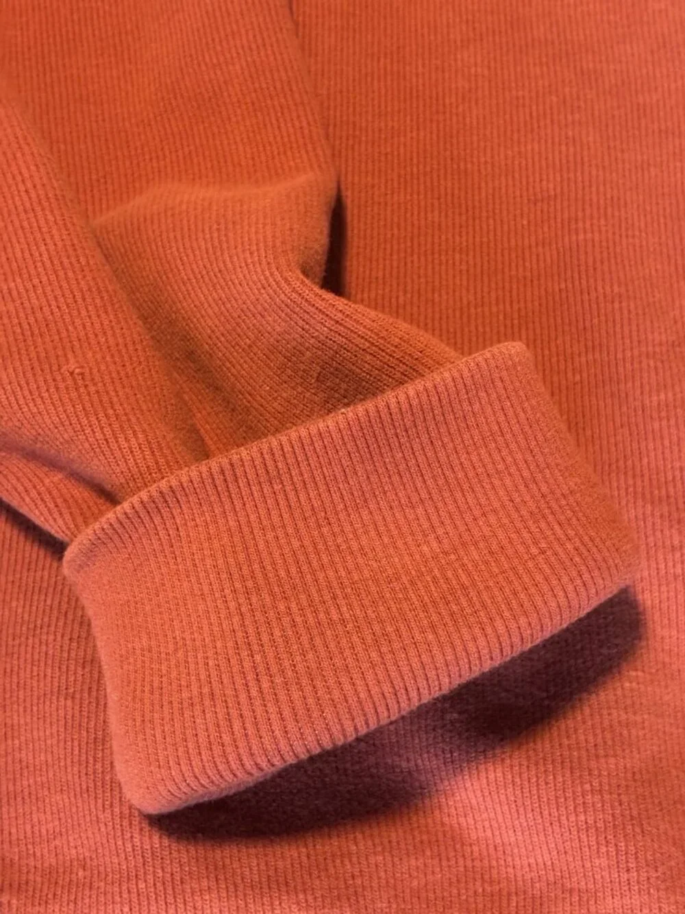 Tasso Elba Men’s Mock Neck Quarter Zip Pullover Sweater Rust Orange Size L